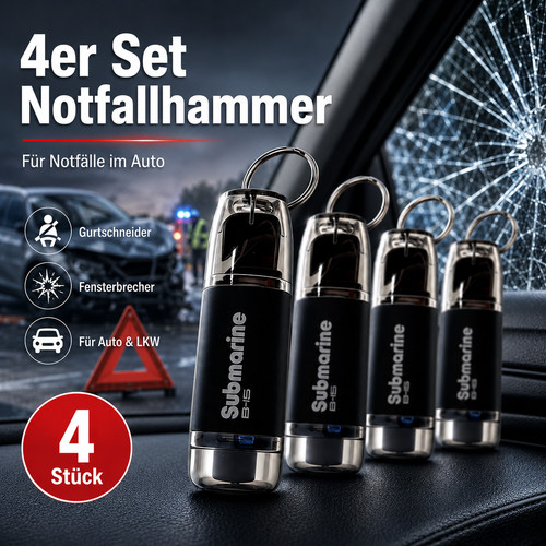 4er set auto notfallhammer - 4er,