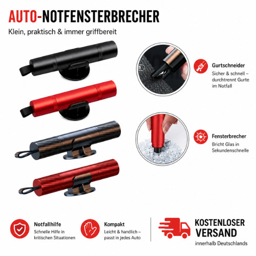 Notfallhammer auto 2in1 - notfallhammer,